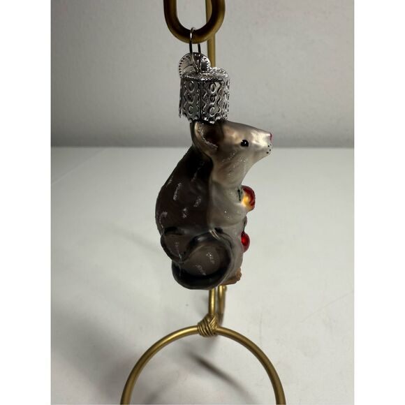 Old World Christmas Ornaments White Mouse Glass Blown Ornaments Christmas Tree - Picture 7 of 13